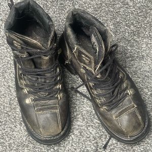 Vintage steel toed sketchers hiking/ work boots